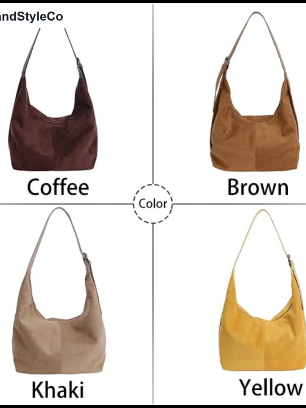 Suede PU Dumpling Hobo Bag Vintage Convertible Crossbody Handbag